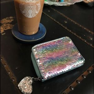Reverse Sequined wallet.